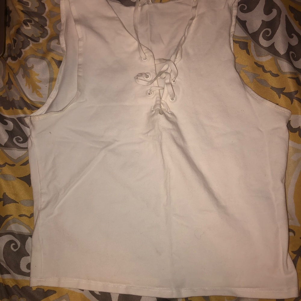 White crop top
